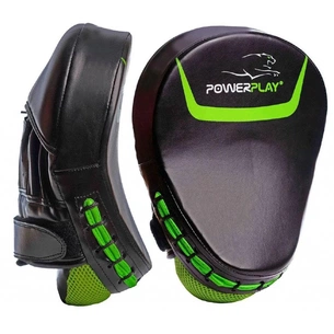 Лапи боксерські PowerPlay 3041 PU Black/Green (PP_3041_Green) зображення 1
