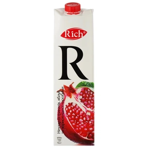 Сік Rich Гранатовий нектар освітлений 1 л (4820039352743) зображення 1