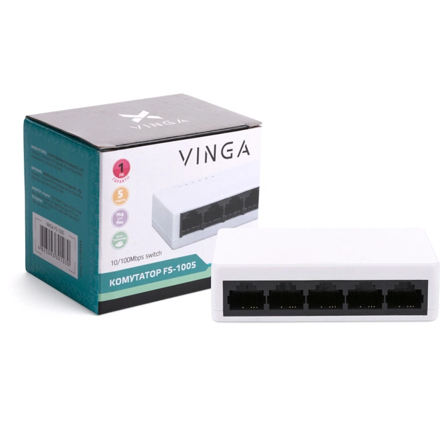 Комутатор мережевий Vinga FS-1005 - зображення 1