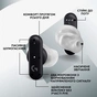 Навушники Logitech FITS True Wireless Gaming Earbuds Black (985-001182) - зменшене зображення 8