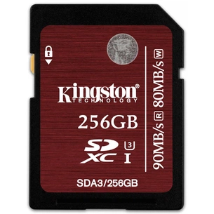 Карта пам'яті Kingston 256GB SDXC class10 UHS-I U3 (SDA3/256GB) зображення 1