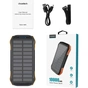 Батарея универсальная Choetech 10000mAh, 5V/2.1A, solar panel, Qi-5W, Black-Orange (B659-OR) - уменьшенное изображение 4