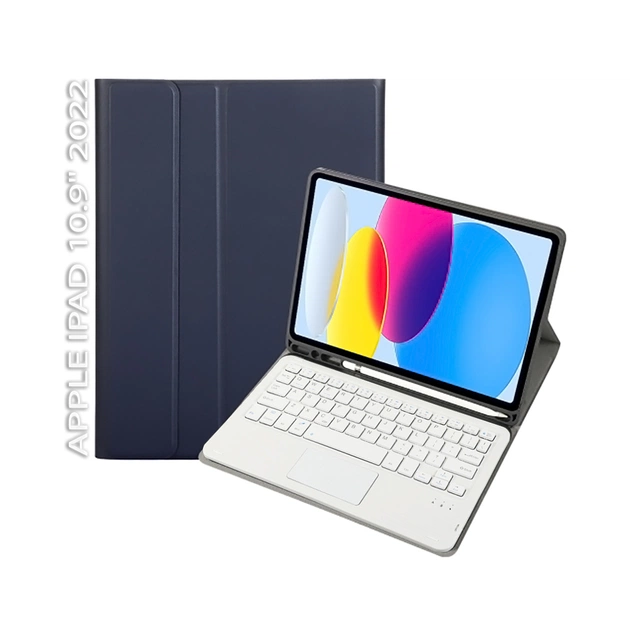 Чохол до планшета BeCover Keyboard+TouchPad Apple iPad 10.9" 2022 Deep Blue (712376) - зображення 1