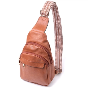 Сумка Vintage Жіноча через плече з отвором для навушників з екошкіри Руда (22789) зображення 1