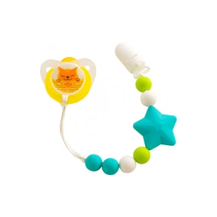 Кліпса для пустушок Baby Team силіконовий (3390_блакитна_зірочка) зображення 1