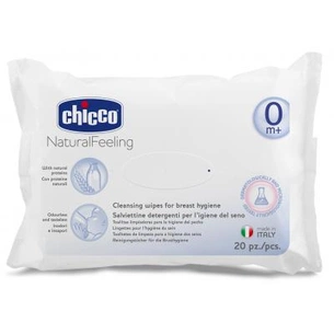 Дитячі вологі серветки Chicco очищувальні для гігієни грудей 20 шт (68811.10) зображення 1