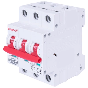 Автоматичний вимикач E.NEXT 3-п e.industrial.mcb. 40А C ( 10кА) (i0180025) зображення 1