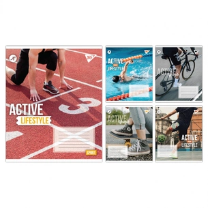 Зошит Yes Active lifestyle А5 60 аркушів клітинка (767713) зображення 1