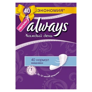 Щоденні прокладки Always Normal 40 шт (4015400124771) зображення 1