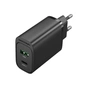 Зарядний пристрій Vention 2xUSB 38W (USB-C+USB-A) PD+QC3.0 black (FBIB0-EU) - зменшене зображення 1