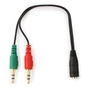 Кабель мультимедійний 3.5mm M to 2x3.5mm M 0.2m (4pin) Cablexpert (CCA-418) - уменьшенное изображение 2