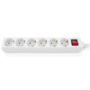 Мережевий фільтр живлення REAL-EL RS-6 Protect M 3m, white (EL122300033) зображення 1