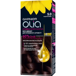 Фарба для волосся Garnier Olia 5.0 Каштановий 112 мл (3600542243612) зображення 1
