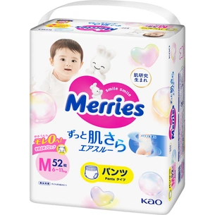 Підгузки Merries Трусики Super Jumbo M 6-11 кг 52 шт (4901301418579) зображення 1