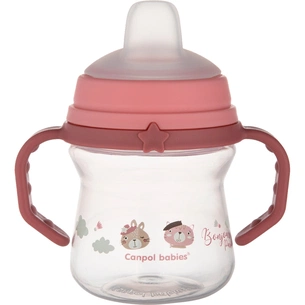 Поїльник-непроливайка Canpol babies Bonjour Paris з силіконовим носиком FirstCup 150 мл Рожева (56/612_pin) зображення 1