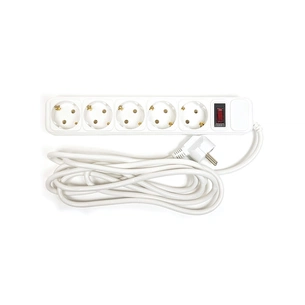 Мережевий фільтр живлення PowerPlant 3 м, 5 розеток, евростандарт (JY-1056/3) (PPSA10M30S5B) зображення 1