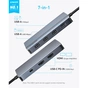 Концентратор USB-C 7-in-1 1xUSB-C PD100W + 2xHDMI + 4xUSB-A black Anker (A83740A2) - уменьшенное изображение 2