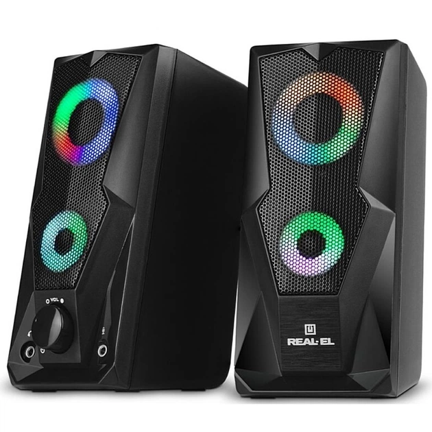 Акустическая система REAL-EL S-111 USB Black - изображение 1