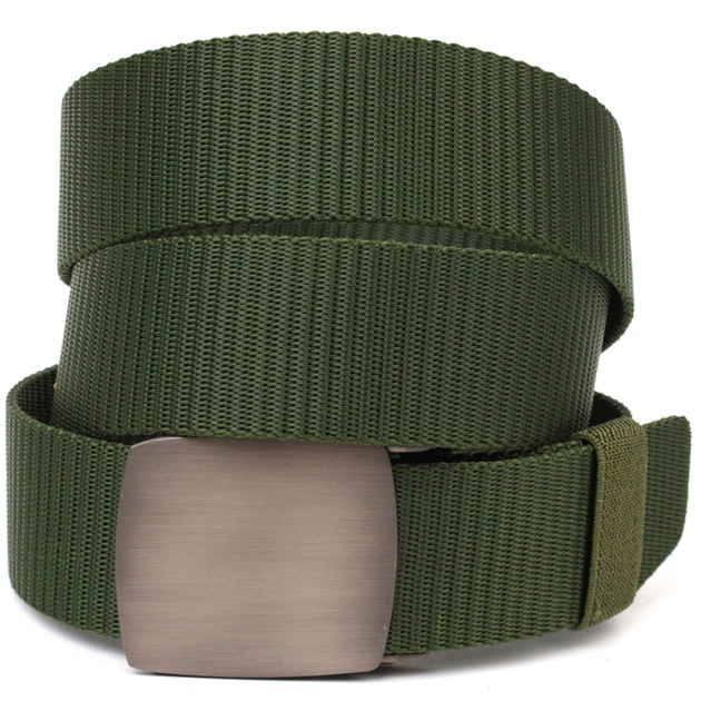 Ремінь Vintage З металевою пряжкою з текстилю Зелений (20595) - зображення 1