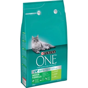 Сухий корм для кішок Purina One Indoor Formula Cat Turkey 3 кг (7613035862579) зображення 1