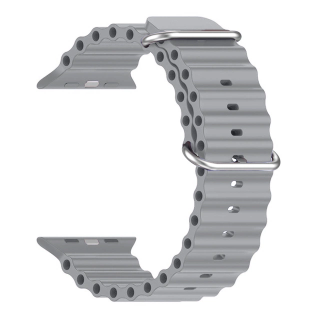 Ремінець до смарт-годинника Armorstandart Ocean Band для Apple Watch 49/46/45/44/42 (Series 1-3) Cloudy Grey (ARM85141) - зображення 1