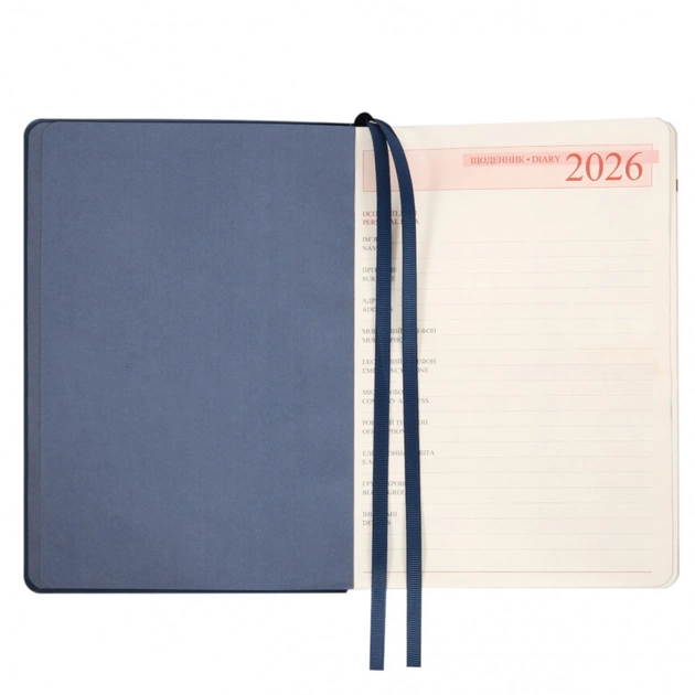 Тижневик Leo planner А5 датований 2026 "Boss", м‘який, синій, 368 сторінок (252633) - picture 5