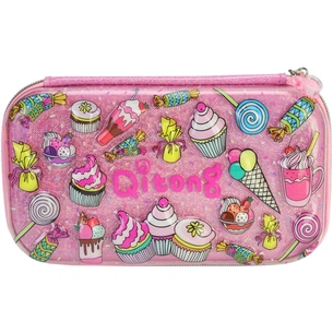 Пенал Cool For School з тисненням 1 відділення Фуксія (QT-5781-Rosered) зображення 1