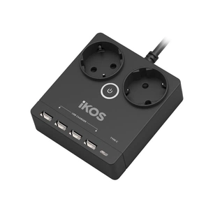 Сетевой фильтр-удлинитель IKOS F25S-CU Black (0006-CEF) изображение 1