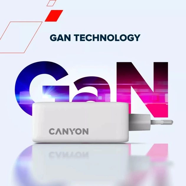 Зарядний пристрій Canyon CU100ACC GaN 100W 3xPD 1xQC EU White (CNS-CUW100ACC) - picture 11