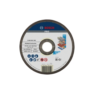 Круг відрізний Bosch Multi Construction прямий 125х1.6мм (2.608.602.383) зображення 1