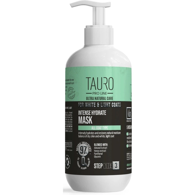 Маска для тварин Tauro Pro Line Ultra Natural Care 400 мл (TPL63621) - зображення 1