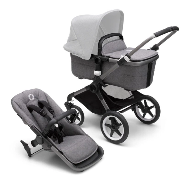 Коляска Bugaboo 2 в 1 Fox 3 без капюшона (Graphite/Grey Melange) (2306010041) - изображение 1