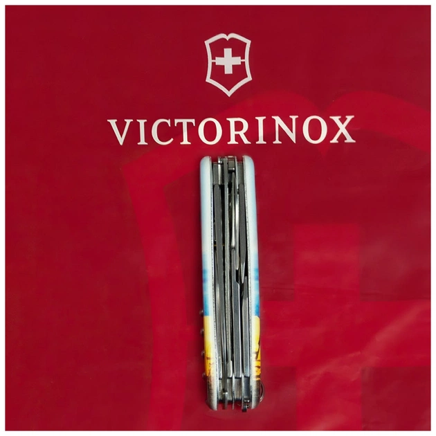 Ніж Victorinox Huntsman Ukraine 3D 91 мм Марка русскій воєнний корабль ВСЬО (1.3713.7_T3120h) - зображення 8