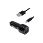 Зарядний пристрій Grand-X 2,1A, 12-24V, Black 2USB 5V/2.1A + DC cable USB/Micro USB,1m (CH-26BM) - зменшене зображення 1