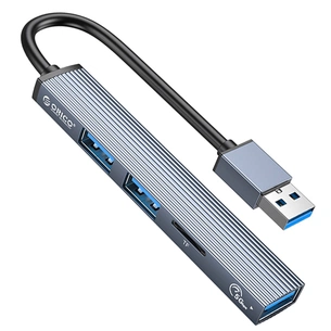 Концентратор Orico USB-A to USB3.0, 2xUSB2.0, TF (AH-A12F-GY-BP) (CA913770) зображення 1