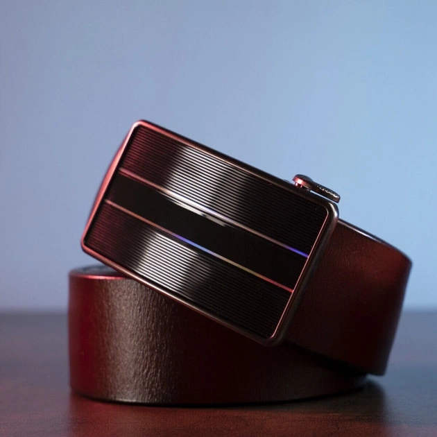 Ремінь Vintage З автоматичною пряжкою Коричневий (20210) - зображення 6