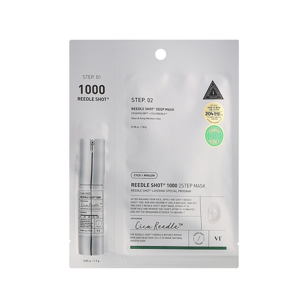 Маска для лица VT Cosmetics Reedle Shot 1000 2-Step Mask 2-этапная с микроиглами (8803463006068) - изображение 1