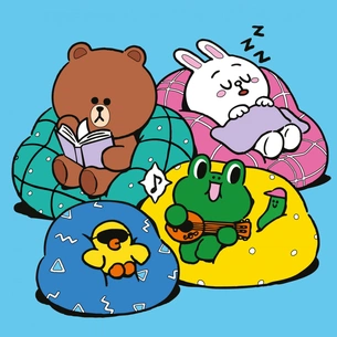 Картина по номерам Santi Лайн Френдс Браун Саллі Коні та Леонард на відпочинку 25х25см (955370) изображение 1