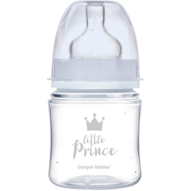 Бутылочка для кормления Canpol babies Royal Baby с широким отверстием 120 мл Синяя (35/233_blu) - изображение 1