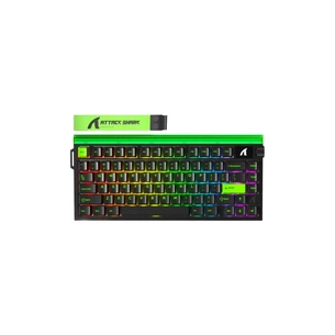 Клавіатура Attack Shark R85 HE RGB USB-C UA Black/Green (R85HEGRN_AS) зображення 1