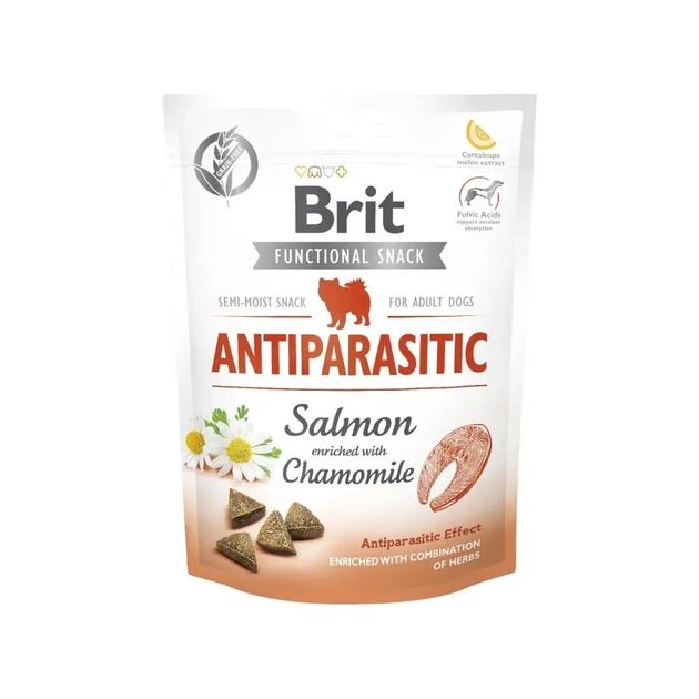 Ласощі для собак Brit Care Functional Antiparasitic 150 г - лосось (8595602540013) - зображення 1