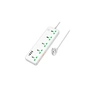 Мережевий фільтр живлення HOCO AC13A 5 роз, 3 USB, USB-C, 17W, 1,5м, White (AC13A/W) - зменшене зображення 1