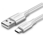 Дата кабель USB 2.0 AM to USB-C 1.0m US287 White Ugreen (60121) - зменшене зображення 1