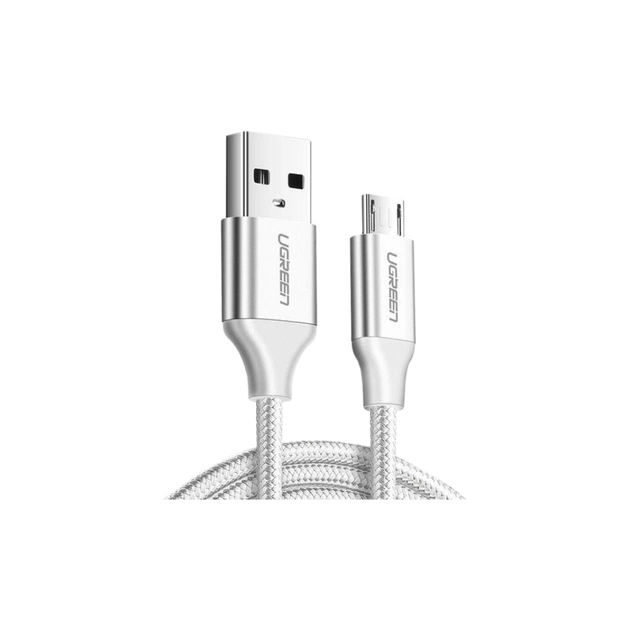 Дата кабель USB 2.0 AM to Micro 5P 1.5m 2A US290 white Ugreen (60152) - изображение 1