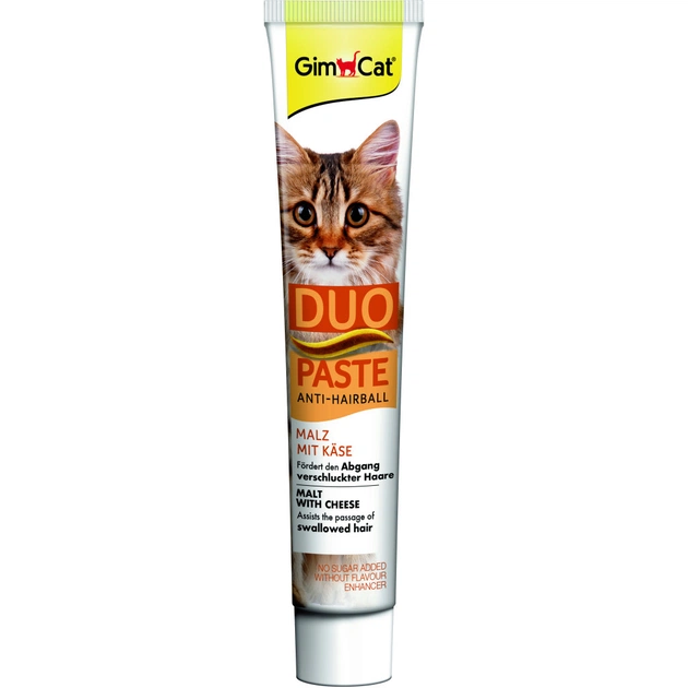 Паста для тварин GimCat DUO PASTE Anti-hairball malt with cheese мальт та сир 50 г (4002064427218) - picture 3