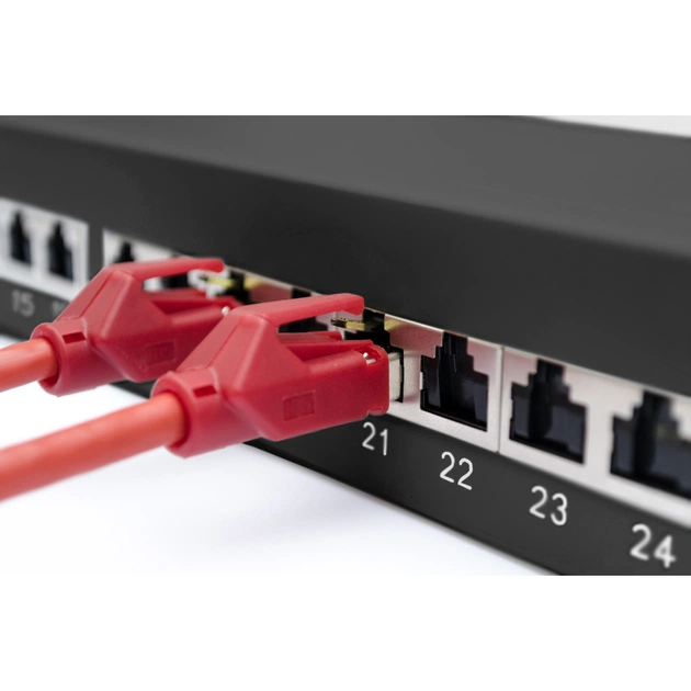 Патч-панель 19" 24xRJ-45 STP cat.6a, 1U, black Digitus (DN-91624S-EA-B) - picture 5