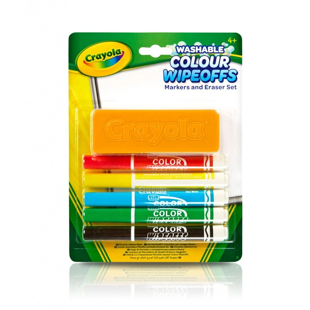 Фломастери Crayola Набір Washable для сухого стирання з щіткою 5 шт (256417.012) - зображення 1