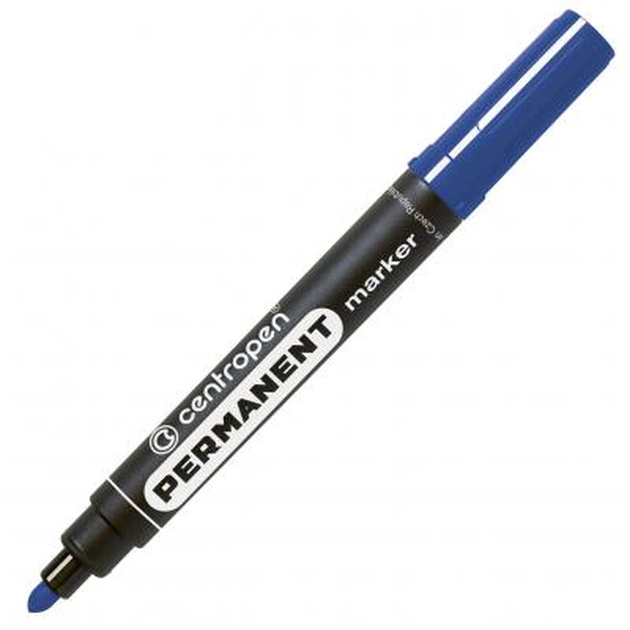 Маркер Centropen Permanent 8566 2,5 мм, round tip, blue (8566/03) - зображення 1