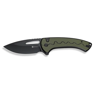 Ніж Sencut Squiggy, Black/Green G10, Darkwash (S24082A-2) зображення 1