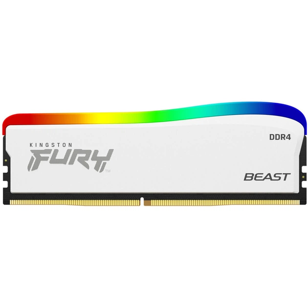 Модуль пам'яті для комп'ютера DDR4 8GB 3200 MHz Beast White RGB SE Kingston Fury (ex.HyperX) (KF432C16BWA/8) - изображение 1